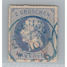 ALEMANIA 1864 ESTADO DE HANNVOVER Yv 25 ESTAMPILLA CLASICA DE GRAN CALIDAD 75 EUROS